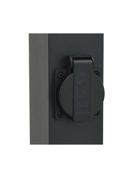 vidaXL Outdoor Small Post Floor Lamp 40W IP44 for E27 Socket Black