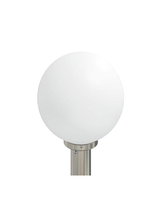 vidaXL Outdoor Small Post Floor Lamp 40W IP44 for E27 Bulb Silver