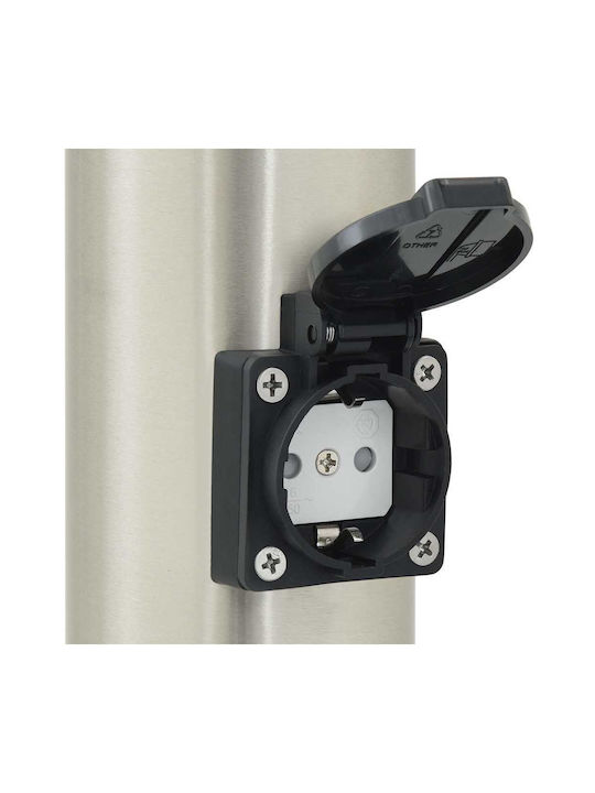 vidaXL Outdoor Small Post Floor Lamp 40W IP44 for E27 Bulb Silver