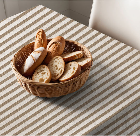 SteweHome Cotton Knitted Brown Tablecloth 180x220cm