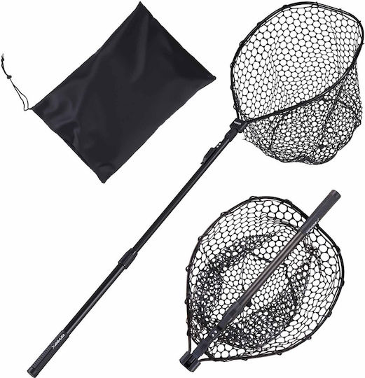Vevor Foldable Fishing Net Telescopic Aluminum 6063 Handle Silicone Mesh Cwlhjpvcxjdg8b2jv001v0