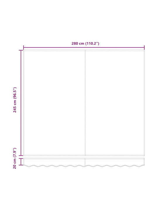 vidaXL Τέντα Βεράντας Γκρι 3x2.5m