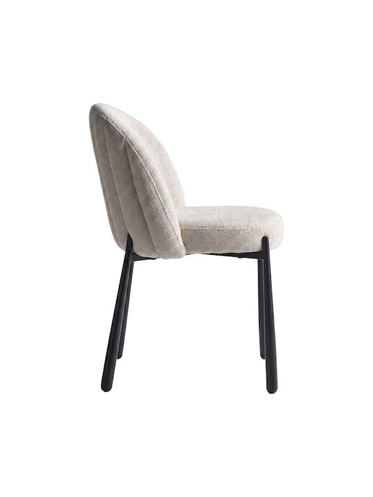 Denna Dining Chairs with Fabric Upholstery Beige 2pcs 52x60x85cm