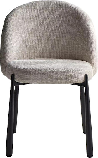Denna Dining Chairs with Fabric Upholstery Beige 2pcs 52x60x85cm