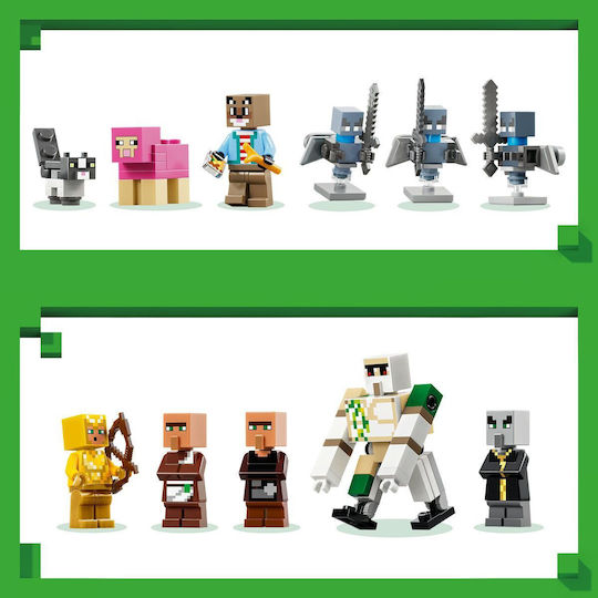 LEGO Minecraft Атака на Evokers в Селото за 9+ Години 607 Бройки