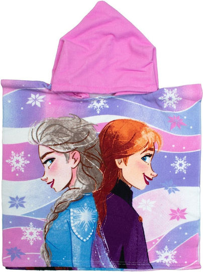 Beach Poncho Quick Dry Disney Home Frozen 199 Lilac 100% Microfiber Dimcol 50x100cm 50x100