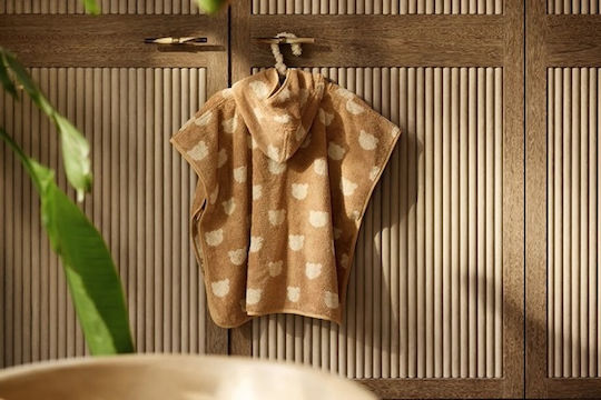 Jollein Teddy Terry Biscuit Kinder Strandponcho