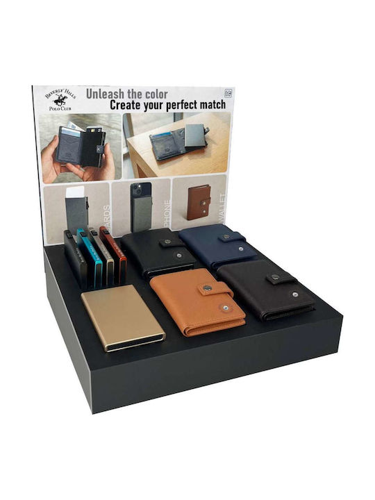 Ανδρικό Πορτοφόλι Καρτών με RFID Μπλε