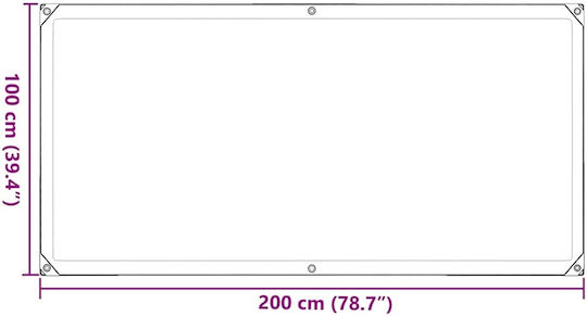 vidaXL Wasserdichter Planen 2x1m Transparent