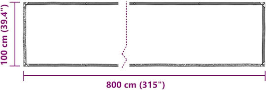 vidaXL Wasserdichter Planen 8x1m Transparente