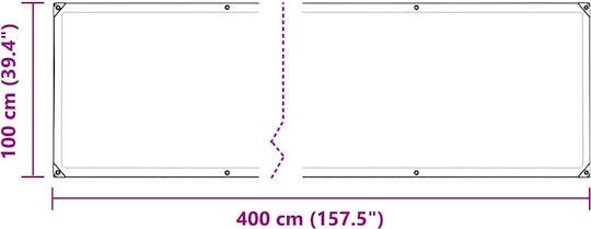 vidaXL Водоустойчив Покривка 4x1м Прозрачен