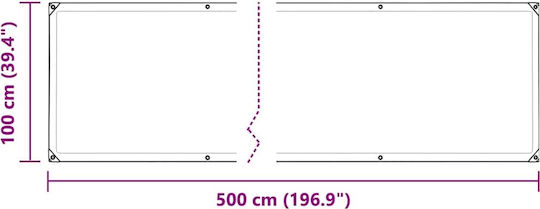vidaXL Waterproof Tarpaulin 5x1m Transparent