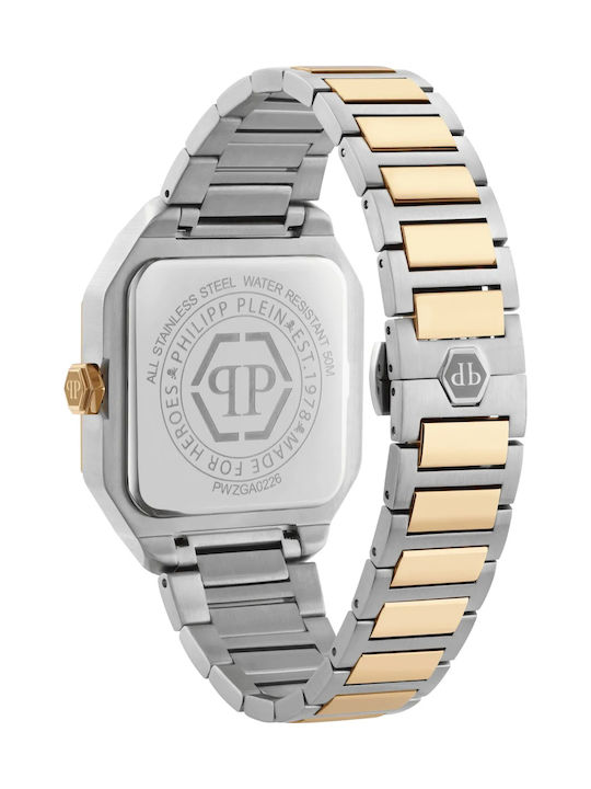 Philipp Plein Lady Womens Watch Battery with Silver Metal Bracelet