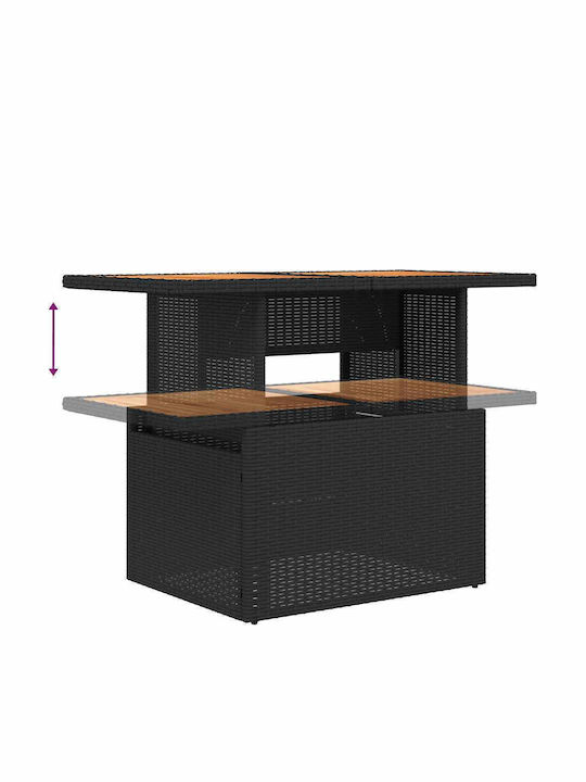 Garten- und Outdoor-Möbelsets 6 Stück Schwarz mit Kissen