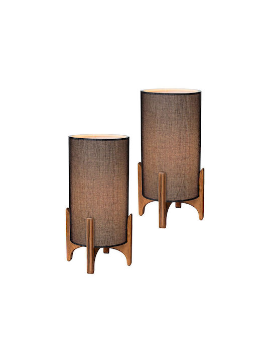 SteweHome Decorative Table Lamp E27 2pcs 15x30x30cm