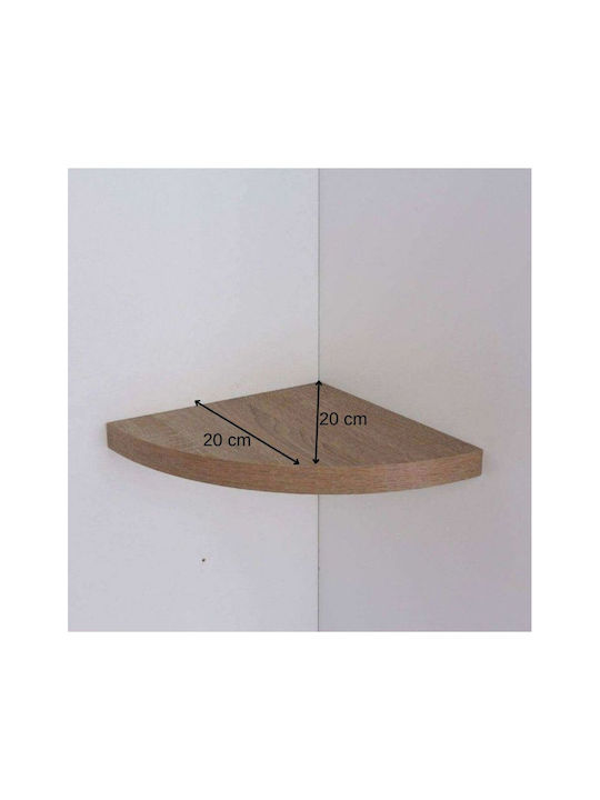 Corner Brown Wall Shelves (3 Pieces) 20x20x20cm