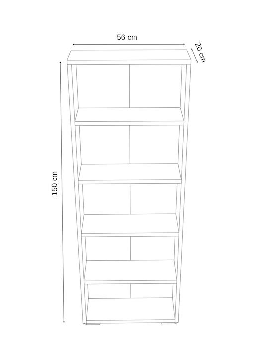 Βιβλιοθήκη Διακοσμητική 56x20x150εκ.