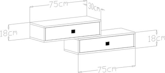 Ντουλάπι Τοίχου 75x18x18εκ. Ντουλάπι Τοίχου 75x18x18εκ.