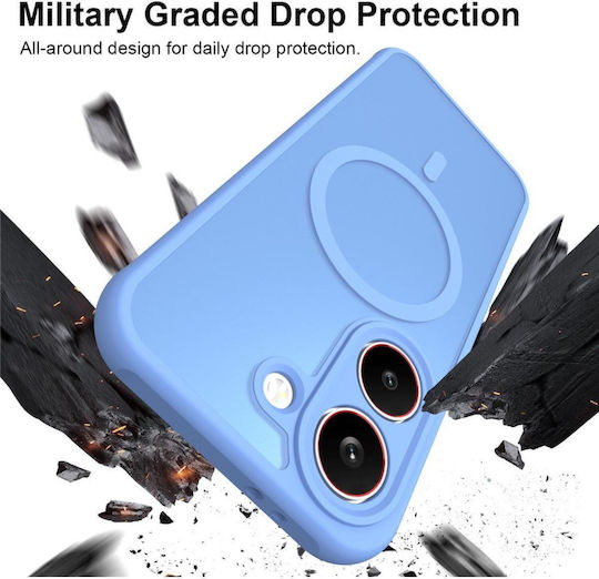 Techsuit Halofrost II Umschlag Rückseite Kunststoff Hellblau Poco X8 Pro