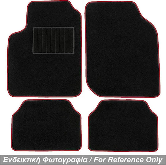 Race Axion Set of Front and Rear Mats 4pcs for Peugeot 106 Red / Black