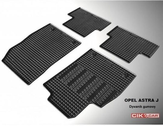Cik Σετ Μπροστινά και Πίσω Πατάκια 4τμχ για Chevrolet Cruze Μαύρα