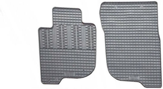 Cik Set of Front and Rear Mats 2pcs for Fiat Fullback Mitsubishi L200 2016+ Black
