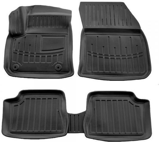 Race Axion Set of Front and Rear Mats 5pcs Tray Type for Peugeot e-208 Black