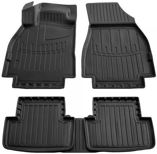 Race Axion Set of Front and Rear Mats 5pcs Tray Type for Renault Megane 2002-2009 Black