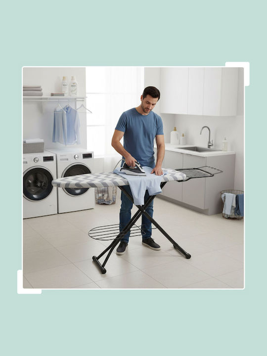 Relaxdays Foldable Ironing Board for Steam Iron 132x33cm