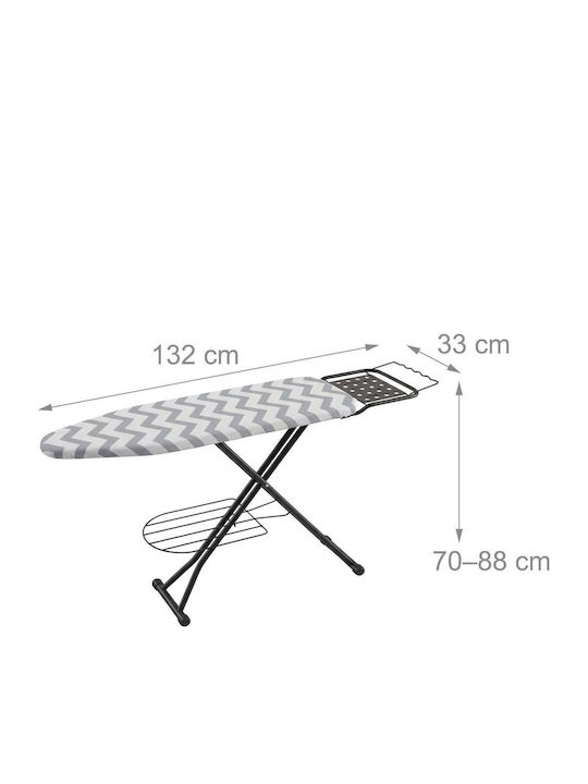 Relaxdays Foldable Ironing Board for Steam Iron 132x33cm
