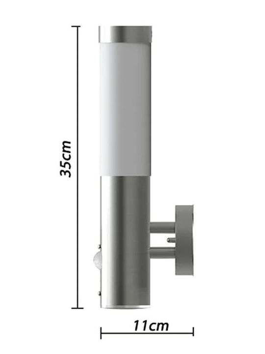 vidaXL Wall-Mounted Outdoor Lighting E27 IP44 8.5x11x35cm