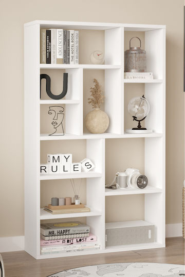 Bücherregal Weiß 75x22x123cm