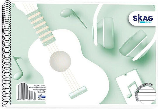 Skag Spiral Music Notebook B5 40 Sheets
