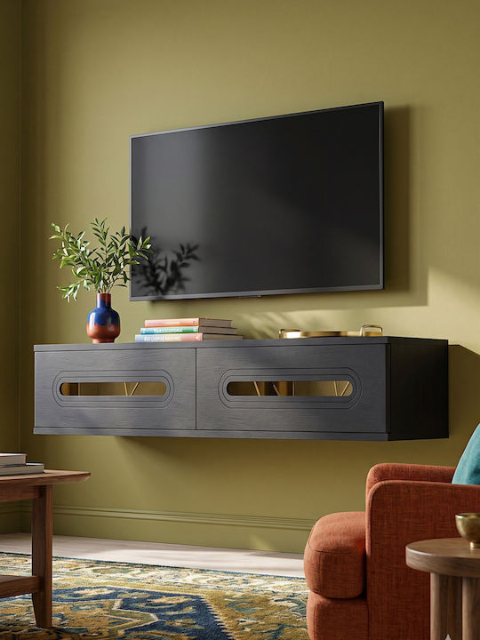 Gray TV Stand L120xD30xH26cm