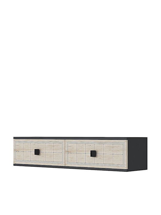 Έπιπλο Τηλεόρασης Γκρι Μ120xΠ30xΥ26cm