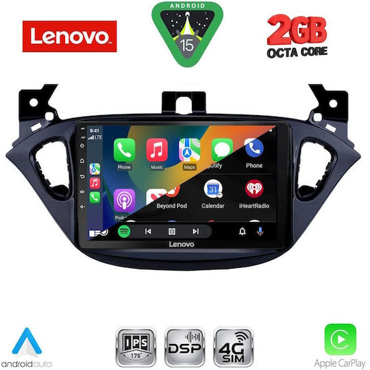 Lenovo Автомобилна Аудио Система за Opel Adam / Corsa 2014-2019 (Bluetooth/USB/WiFi/GPS/Apple CarPlay/Android Auto) с Touch Screen 9"