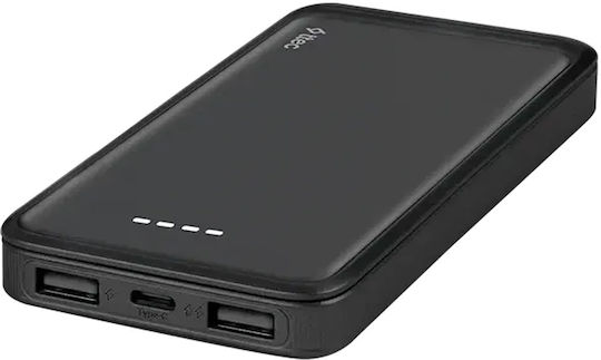 TTEC ReCharger Power Bank 10000mAh με 2 Θύρες USB-A και Θύρα USB-C Μαύρο