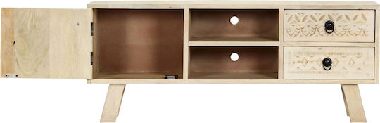 Шкаф За Телевизор От Масивно Дърво Манго 110x30x44см