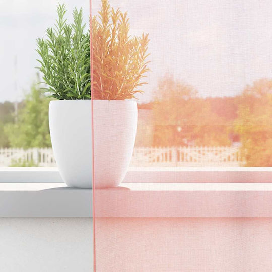 vidaXL Set Vorhänge mit Obere Registerkarte Voile Rosa 140x245cm