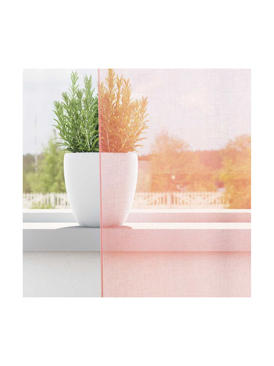 vidaXL Set Curtains Window With Tab Tops Pink 140x175cm
