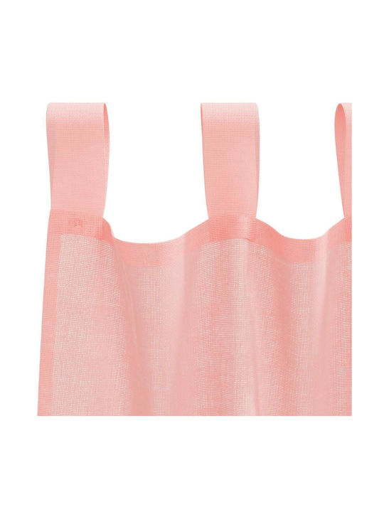 vidaXL Set Curtains Window With Tab Tops Pink 140x175cm