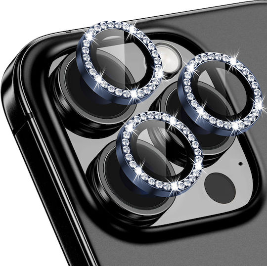 Orso Diamonds Προστασία Κάμερας Tempered Glass Μπλε για το iPhone 15 Pro / 15 Pro Max