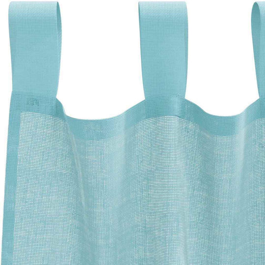 vidaXL Комплект Пердета И Завеси С Презрамки Voile Тюркоазени 140x245см