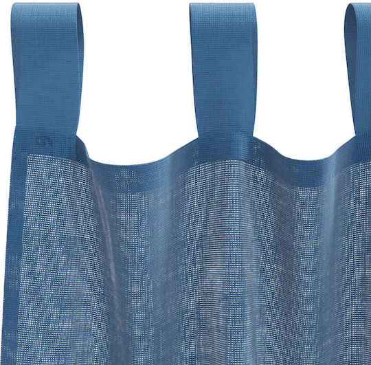 vidaXL Set Vorhänge mit Oberer Registerkarte Voile Blau Royal 140x260cm