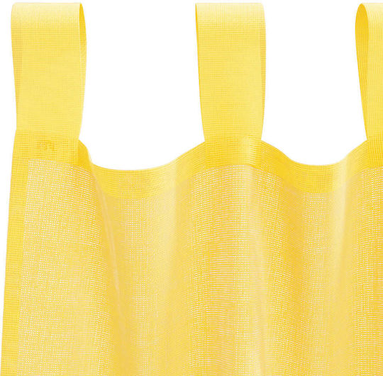 vidaXL Set Perdele cu Bretele Voile Galbene 140x225cm