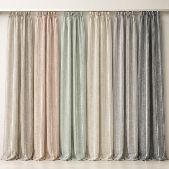 My Home Luxury Curtain With Pencil Pleat Dark Gray 280x270cm