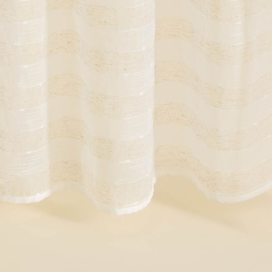 Premier Κουρτίνα με Τρέσα Rafaela Beige 140x270εκ.