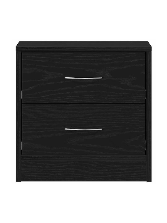 Wooden Black Bedside Tables 2 Pieces 40x30x40cm