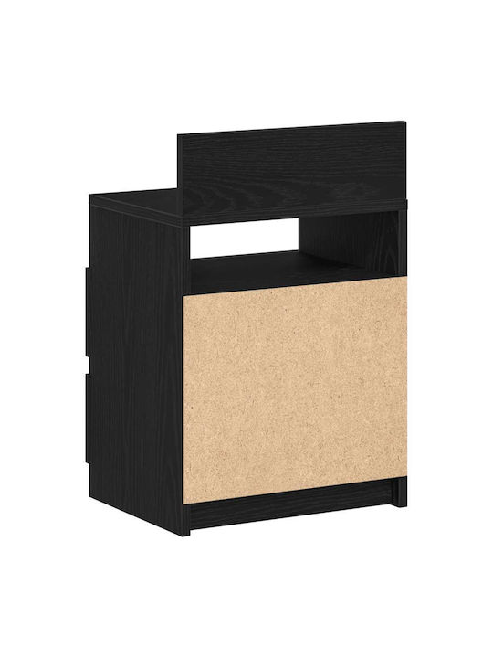 Wooden Black Bedside Tables 2 Pieces 40x33x60cm