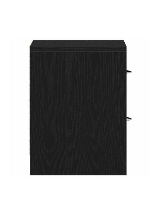 Wooden Black Bedside Tables 2 Pieces 40x30x40cm